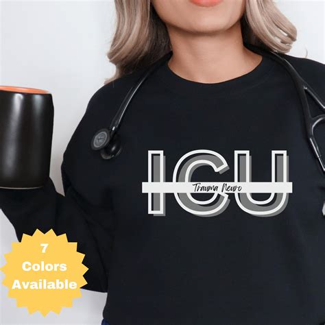 Trauma Neuro Intensive Critical Care Sweatshirt Icu Nurses Etsy