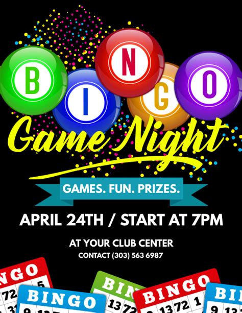 Bingo Game Night Flyer Template Postermywall