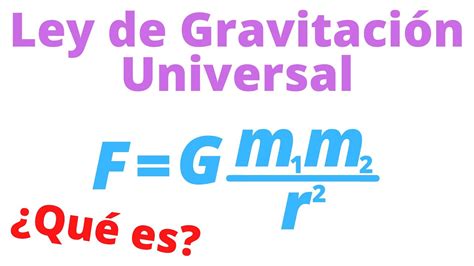 Ley De Gravitación Universal Teoríaproblema 1 Youtube