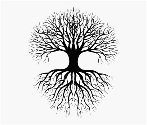 Tree And Roots Silhouette Free Transparent Clipart Clipartkey