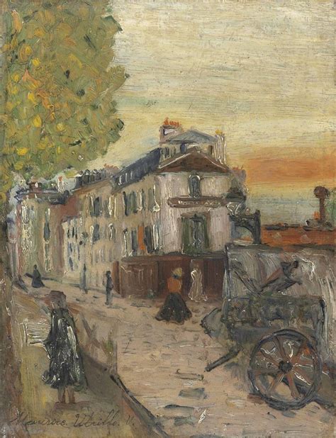 Maurice Utrillo 1883 1955 Rue Norvins Et Rue Lepic à Montmartre