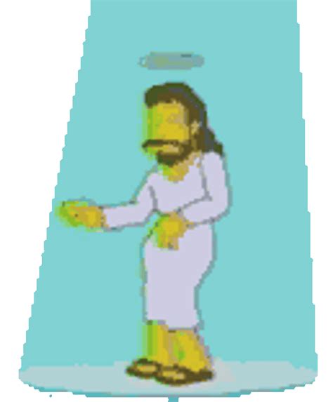 Dancing Jesus Waving Spotlight The Simpsons 