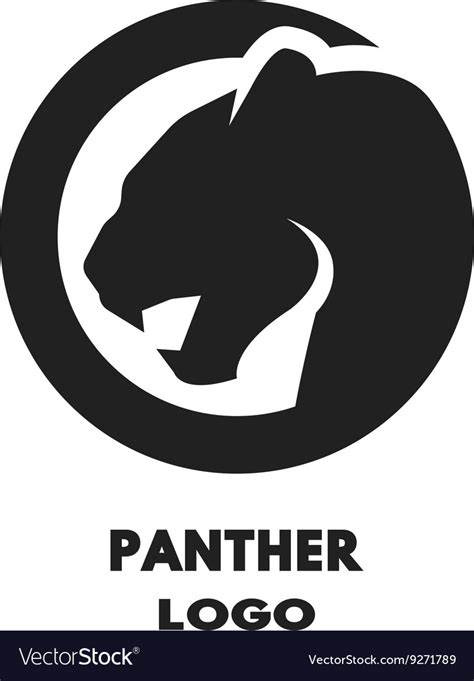 Silhouette Of The Panther Logo Royalty Free Vector Image