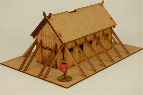 Dark Age Viking Timber Planked Long House 1 Mdf 28mm Scale Building
