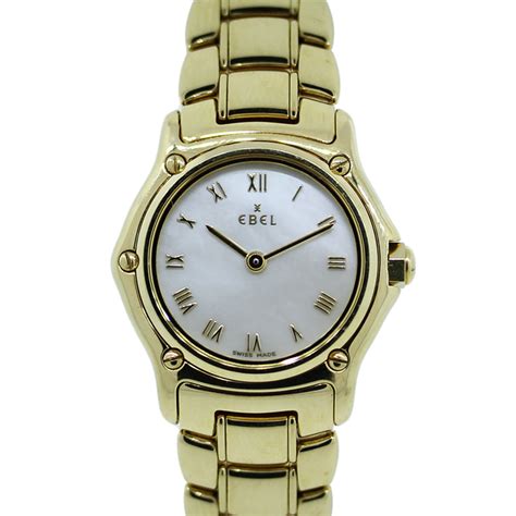 Ebel 1911 18k Yellow Gold Mother Of Pearl Dial Watch