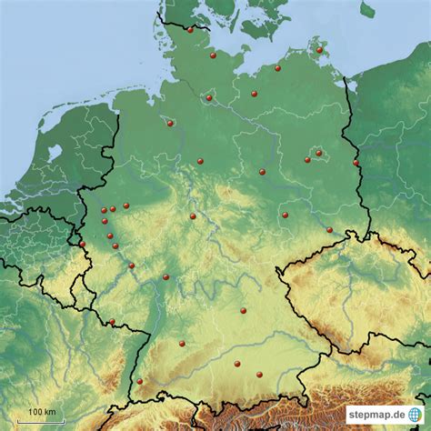 Colonia, keulen, cöln, ccaa, kölle, domstadt, koln, koeln StepMap - Deutschland 30 Städte best - Landkarte für ...
