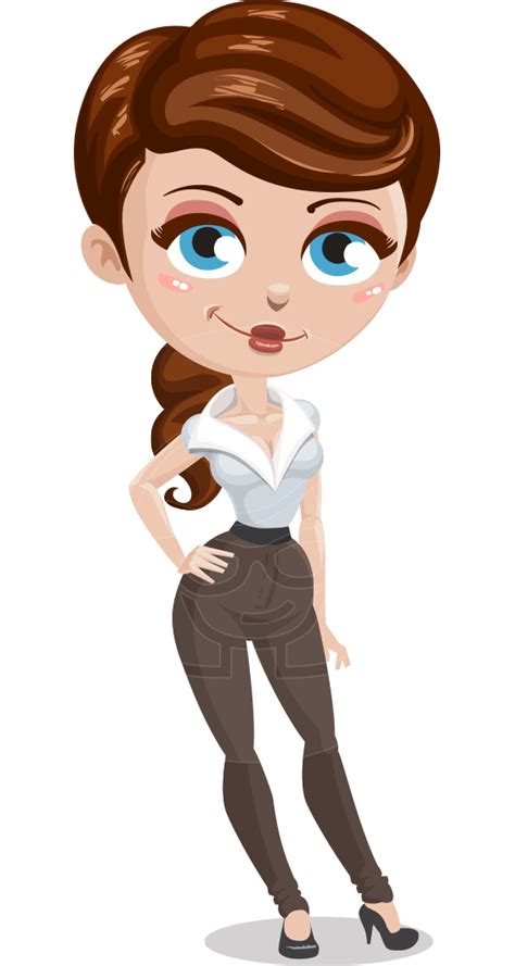 Vector Simple Cute Woman Cartoon Character Graphicmama Cartoon