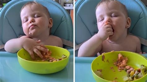 Sleepy Baby Continues To Eat While Falling Asleep The Tango