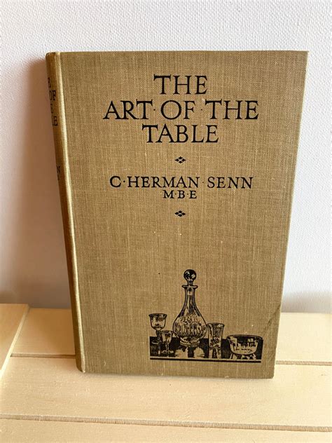 The Art Of The Table C Herman Senn Rare Books Vintage Etsy Canada