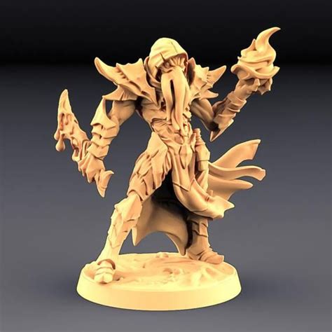 Deep One Reaver V4 3d Printed Resin Miniature Tabletop Role Playing