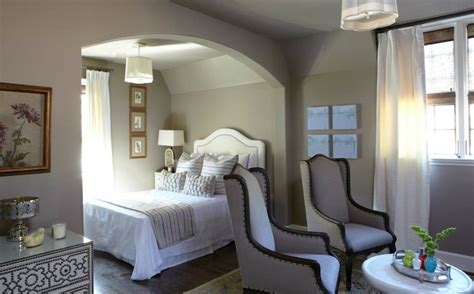 Taupe Paint Transitional Bedroom Benjamin Moore