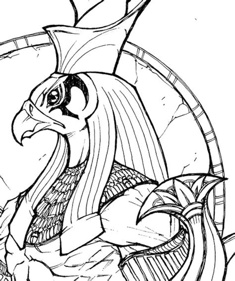 All Ages Coloring Sheet Egyptian Gods 3 Pack Printable Etsy