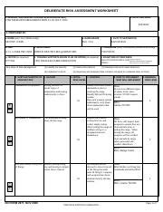 Dd Csw M Range Pdf Deliberate Risk Assessment