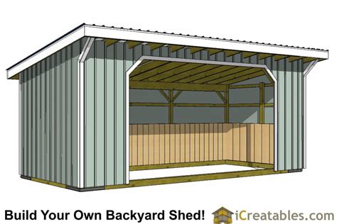 Run In Shed Plans Building Your Own Horse Barn Icreatables