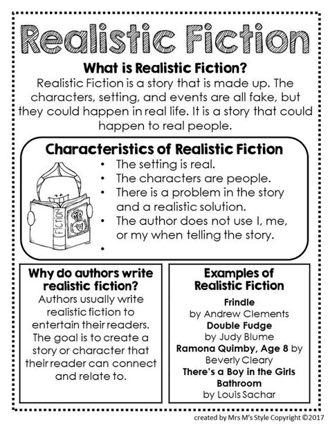 Realistic Fiction For Th Graders