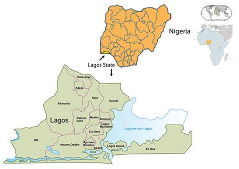 Satellite image of lagos, nigeria and near destinations. 31 Lagos On A Map - Maps Database Source