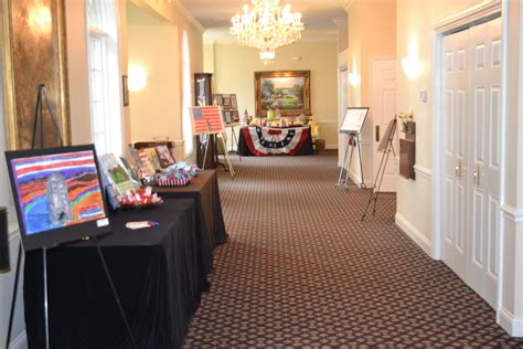 The art is on exhibit throughout the mortuary all through the month of