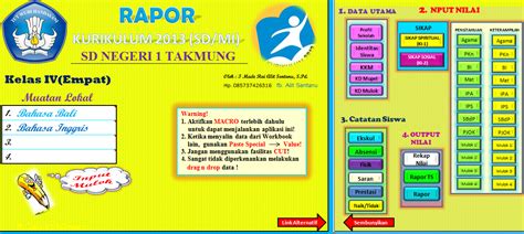 Aplikasi Raport K13 Sd Semester 2 Revisi 2021 Beinyu Com