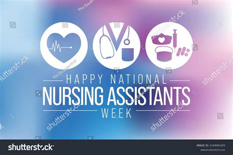National Nursing Assistants Week Observed Every Stock Vector Royalty
