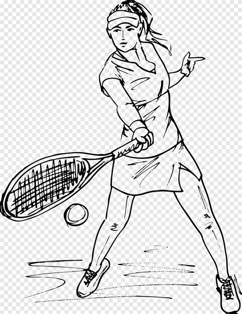 Tenis Menggambar Sketsa Raket Bulu Tangkis Permainan Tangan Png Pngegg