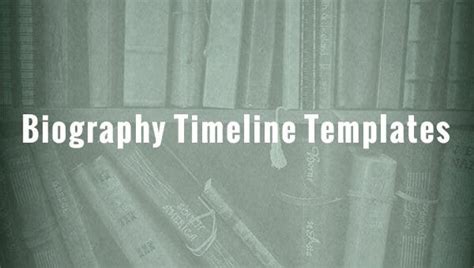 8 Biography Timeline Templates Doc Excel