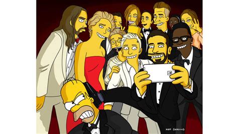 The Simpsons Does Its Own Version Of Ellen Degeneres Oscars Selfie Cbs News