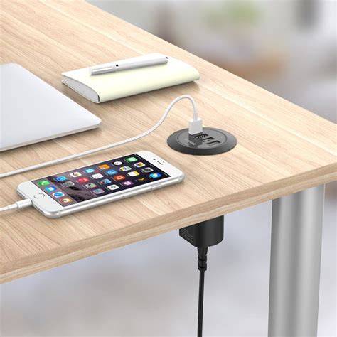 Simpeak 30w 4 Port Usb Desk Charger Desktop Charging Station Mounts On