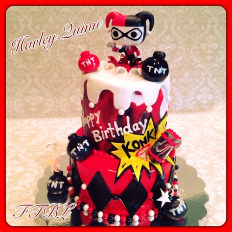 Sunday sweets for harley quinn — cake wrecks. Two tiered Harley Quinn themed cake! By Finishing Touches! #harleyquinn #cake #comic #villian ...