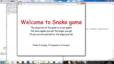 Python Pygame Snake Game Youtube