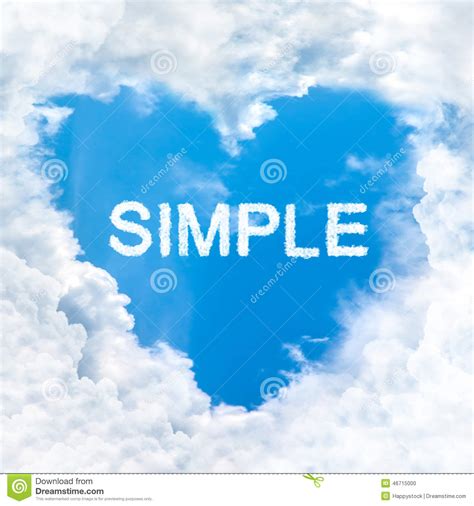 Simple Word Cloud Blue Sky Background Only Stock
