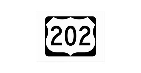 Us Route 202 Sign Postcard