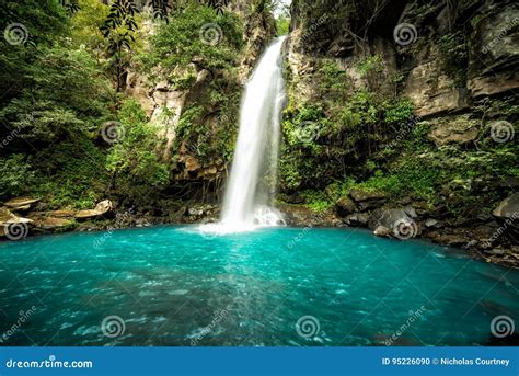 La Cangreja Waterfall Costa Rica A Beautiful Pristine Waterfall In