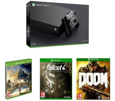Xbox One X 1tb Fallout 4 Doom Assassins Creed Origins £45999 At