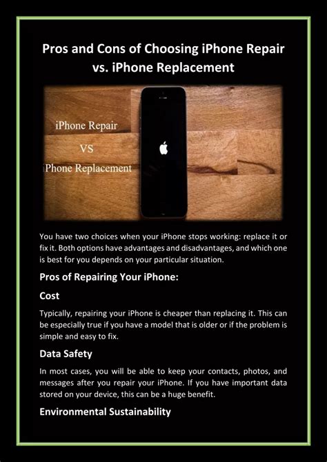 Ppt Pros And Cons Of Choosing Iphone Repair Vs Iphone Replacement