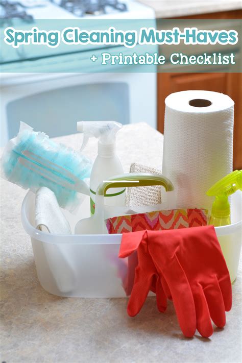Must Have Items For Spring Cleaning Printable Checklist Mommys