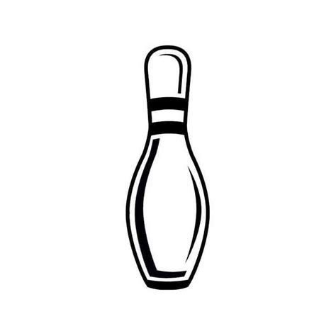 Bowling Pin Vector Eps Dxf Svg A Png Vinyl Cutter Ready Alley Bowling Ball Pins T