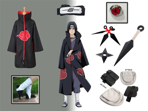 Complete Set Of Naruto Akatsuki Cloak Uchiha Itachi