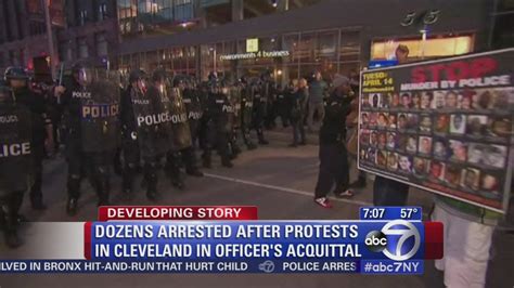 Protests In Cleveland Over Officer S Acquittal Abc7 New York