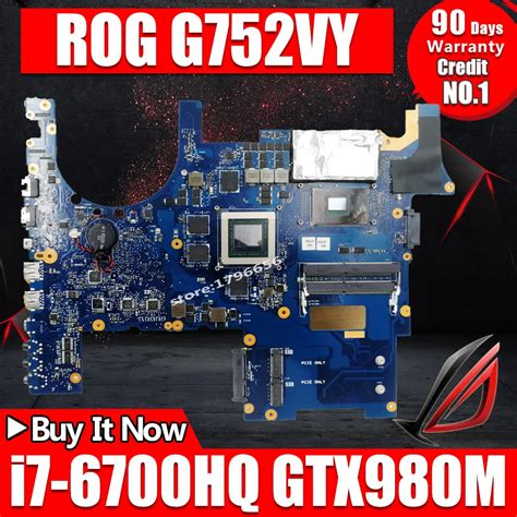 Rog Laptop Motherboard For Asus G752vs G752vm G752vy G752vt G752vl