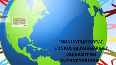 Mga Isyung Moral Tunkol Sa Paggawa At Paggamit Ng Kapangyari By John