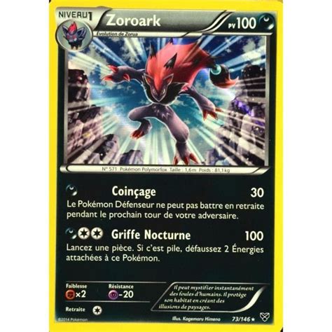 Carte Pokémon 73 146 Zoroark 100 Pv Xy Cdiscount Jeux Jouets