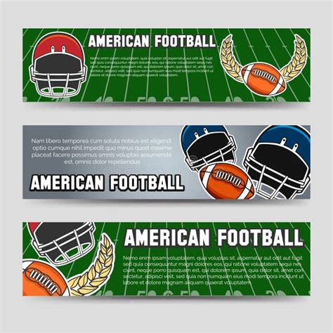 American Football Banners Stock Vector Illustration Of Collection