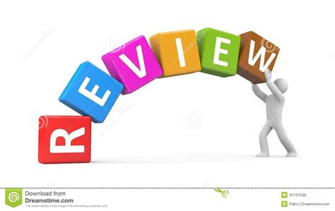 Person Hold Cubes With Text - Review Stock Illustration - Illustration ...