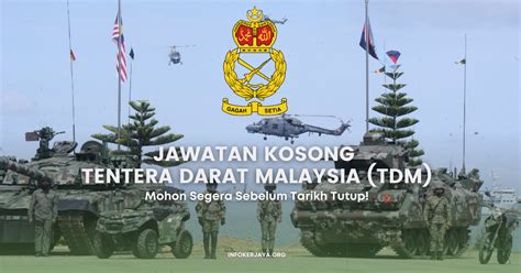 Jawatan Kosong Tentera Darat Malaysia TDM Jawatan Kosong Terkini