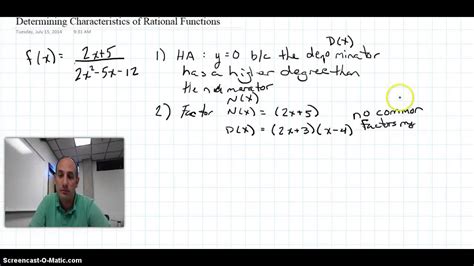 Flip Charactersitics Of Rational Functions Youtube