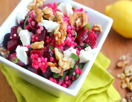 Couscous has to be one of the most underrated ingredients in the kitchen. Couscous Salad with Beets, Goat Cheese, and Walnuts Recipe ...