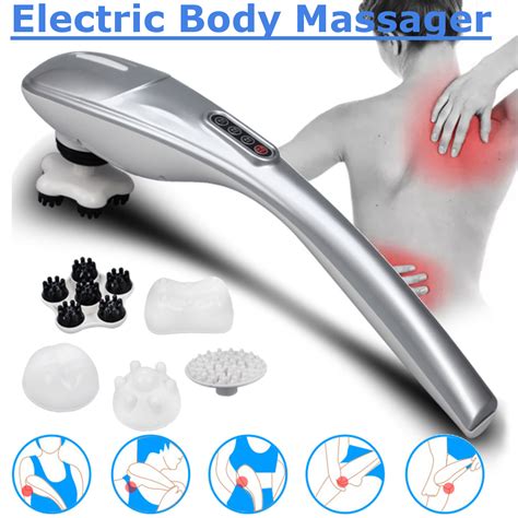 5 Heads Electric Shiatsu Handheld Massager For Body Neck Back Foot