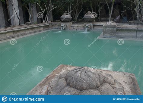 Ancient Swimming Pool Made By Stone Made As Kingdom Stock Image Image
