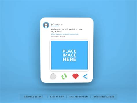Twitter Post Mockup Psd 33000 High Quality Free Psd Templates For