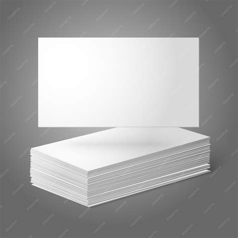 Plantilla De Tarjetas En Blanco Pila Y Una Plana Vector Premium